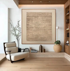 Woven Silence | Handcrafted Texture Wall Art
