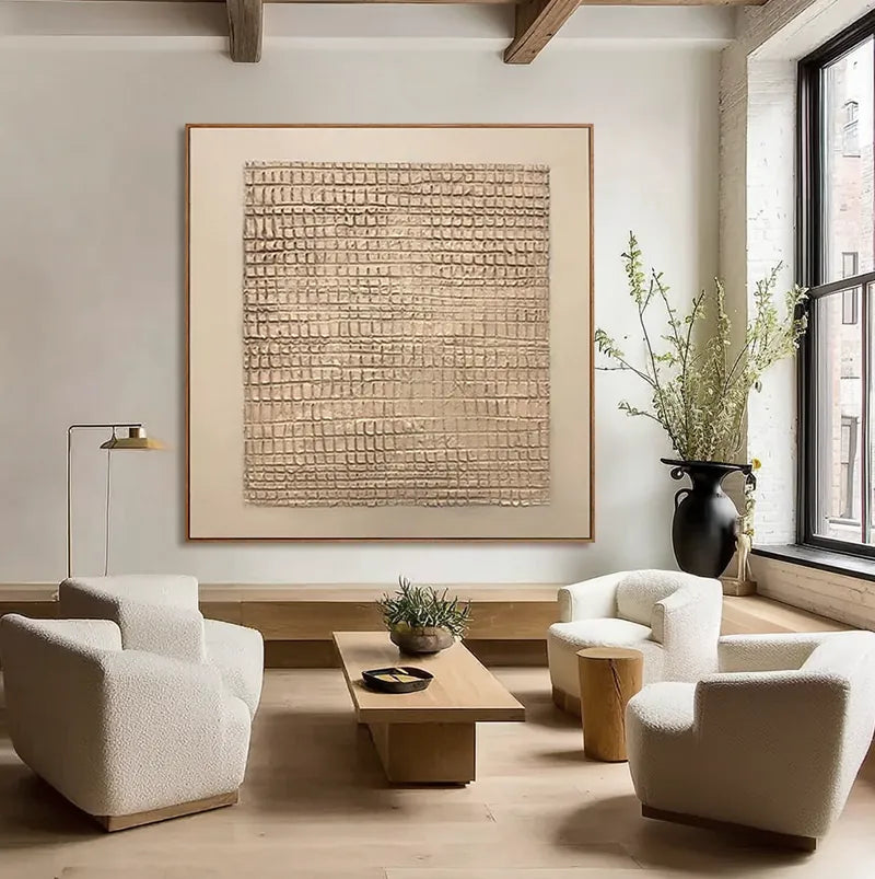 Woven Silence | Handcrafted Texture Wall Art