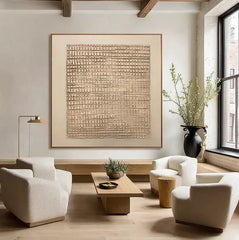 Woven Silence | Handcrafted Texture Wall Art