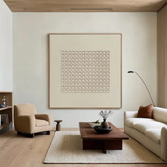 Grid Harmony | Minimal Grid Texture Wall Art