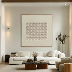 Grid Harmony | Minimal Grid Texture Wall Art