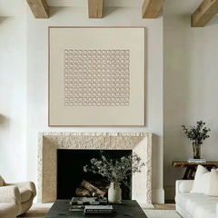 Grid Harmony | Minimal Grid Texture Wall Art