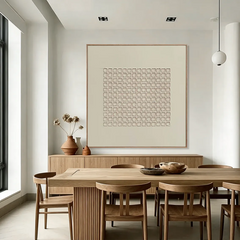 Grid Harmony | Minimal Grid Texture Wall Art