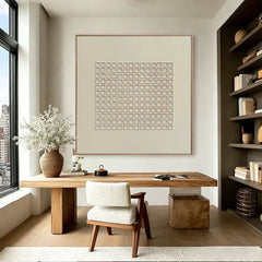 Grid Harmony | Minimal Grid Texture Wall Art