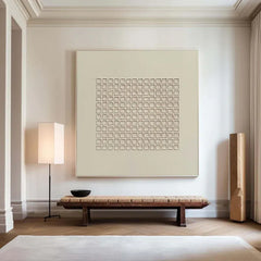 Grid Harmony | Minimal Grid Texture Wall Art