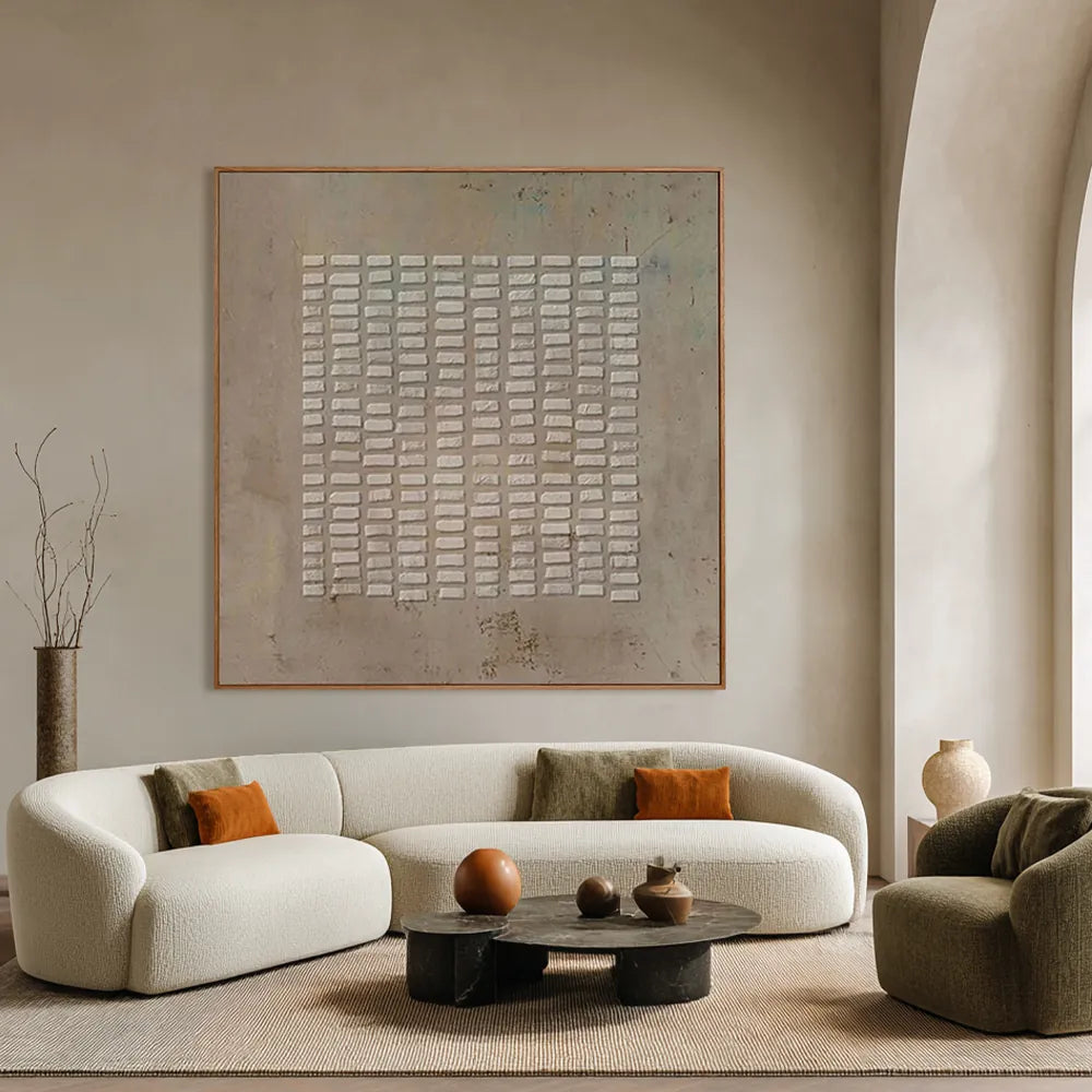 Desert Pattern | Wabi-Sabi Neutral Canvas Art