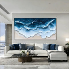 Deep Tide Motion | Large Ocean Wave Canvas Art