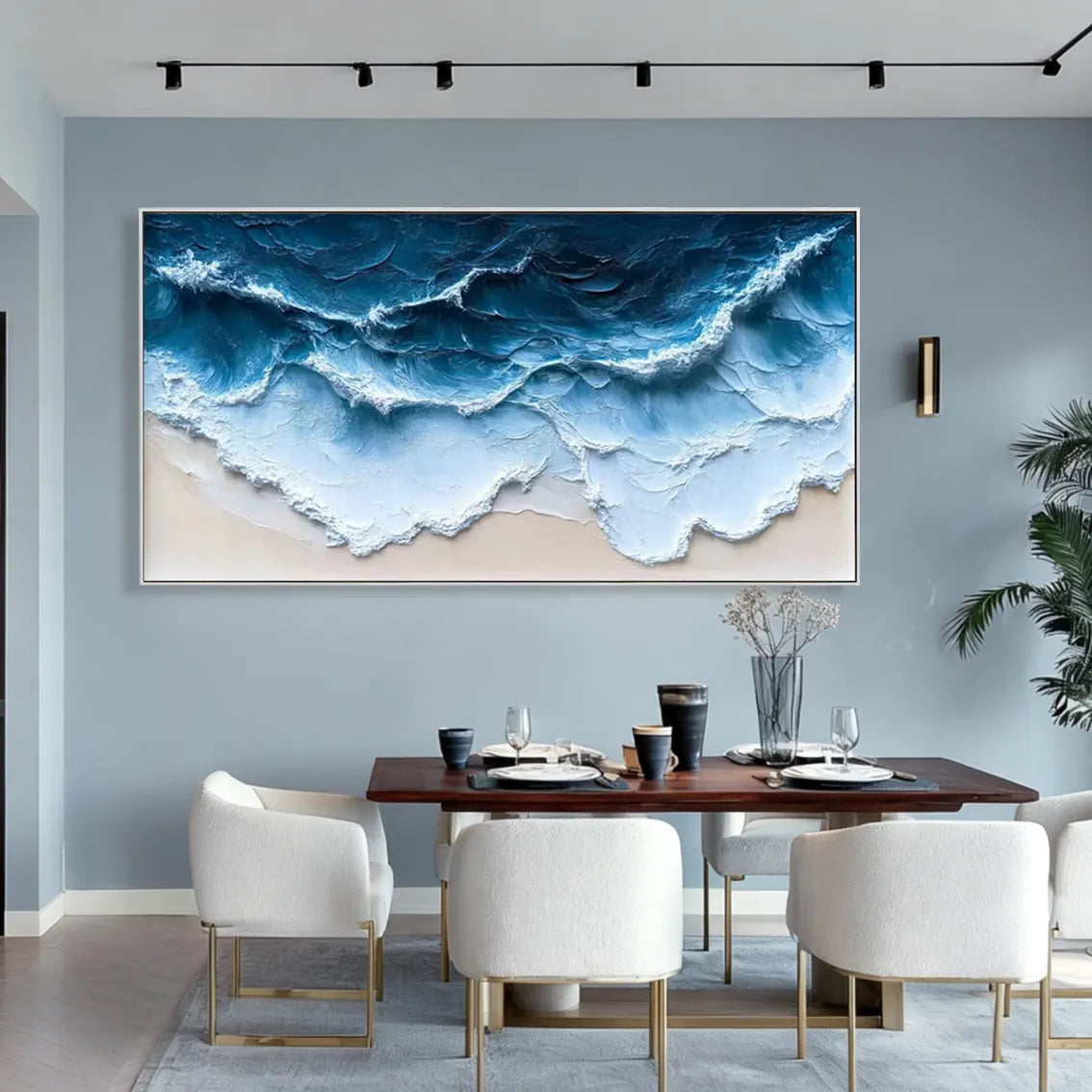 Deep Tide Motion | Large Ocean Wave Canvas Art