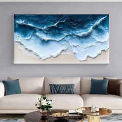 Deep Tide Motion | Large Ocean Wave Canvas Art