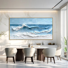 Calm Horizon Waves | Panoramic Coastal Canvas Art