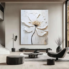 Ivory Blossom | Neutral Floral Canvas Wall Art