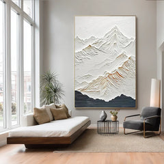 Silent Peaks | Modern Mountain Relief Wall Art