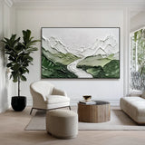 Emerald Valley | Textured Mountain Canvas Art