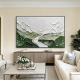 Emerald Valley | Textured Mountain Canvas Art
