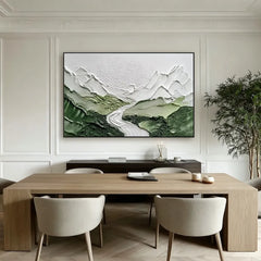 Emerald Valley | Textured Mountain Canvas Art