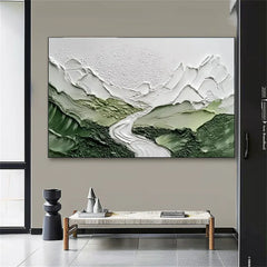 Emerald Valley | Textured Mountain Canvas Art