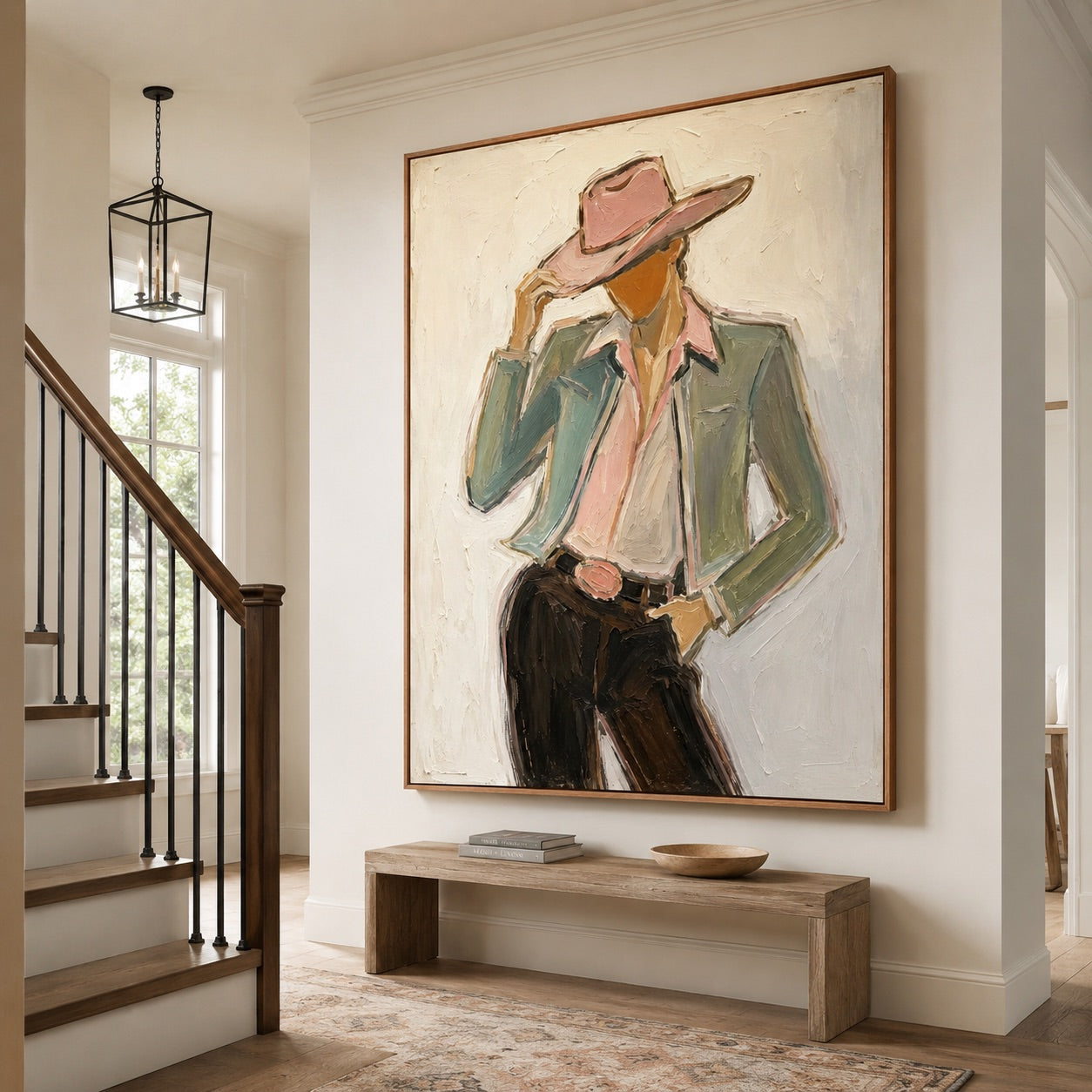 Dust Rose-Cowgirl Oil Painting