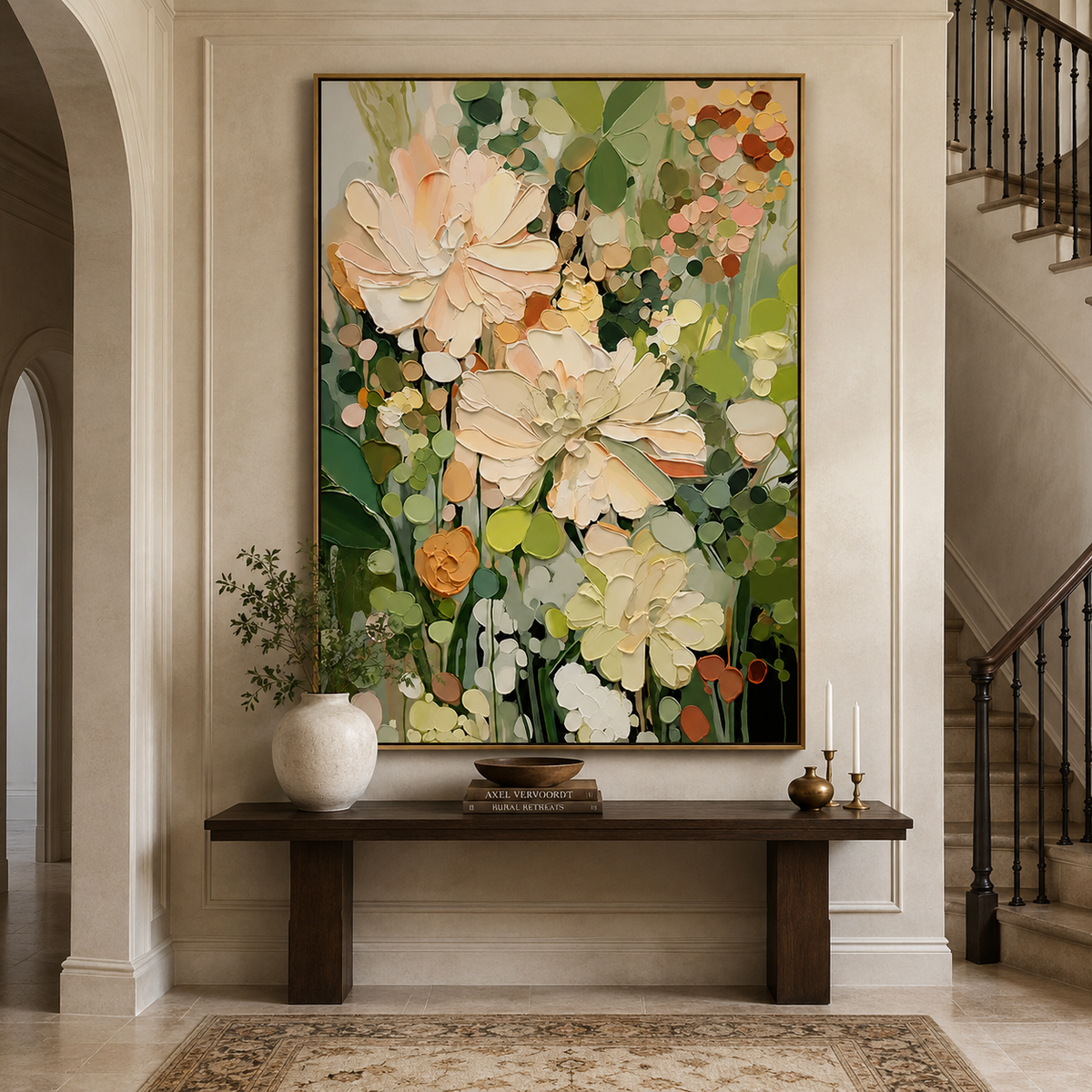 Garden Reverie-Pastel Botanical Flower Painting