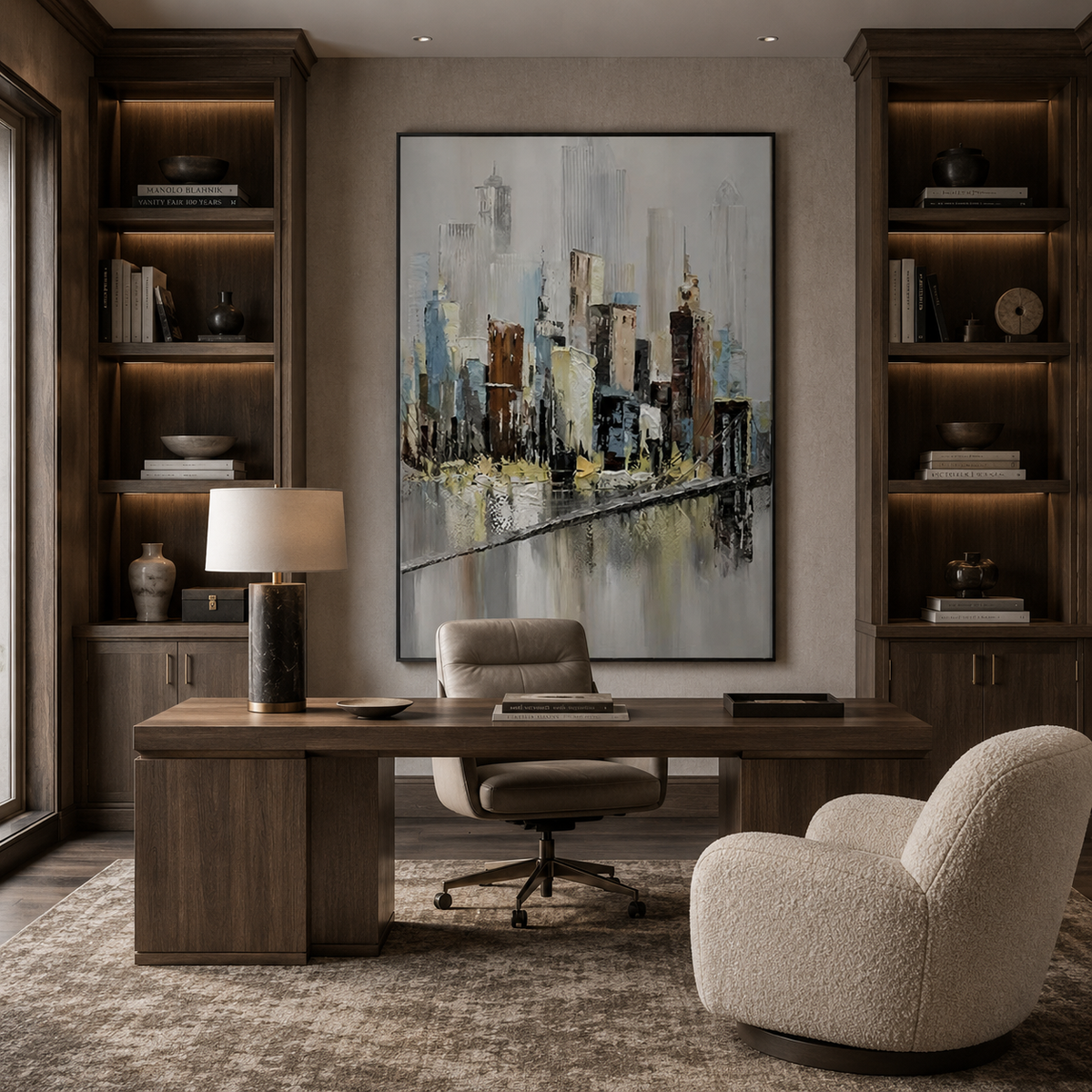Metropolitan Passage-Urban Skyline Painting