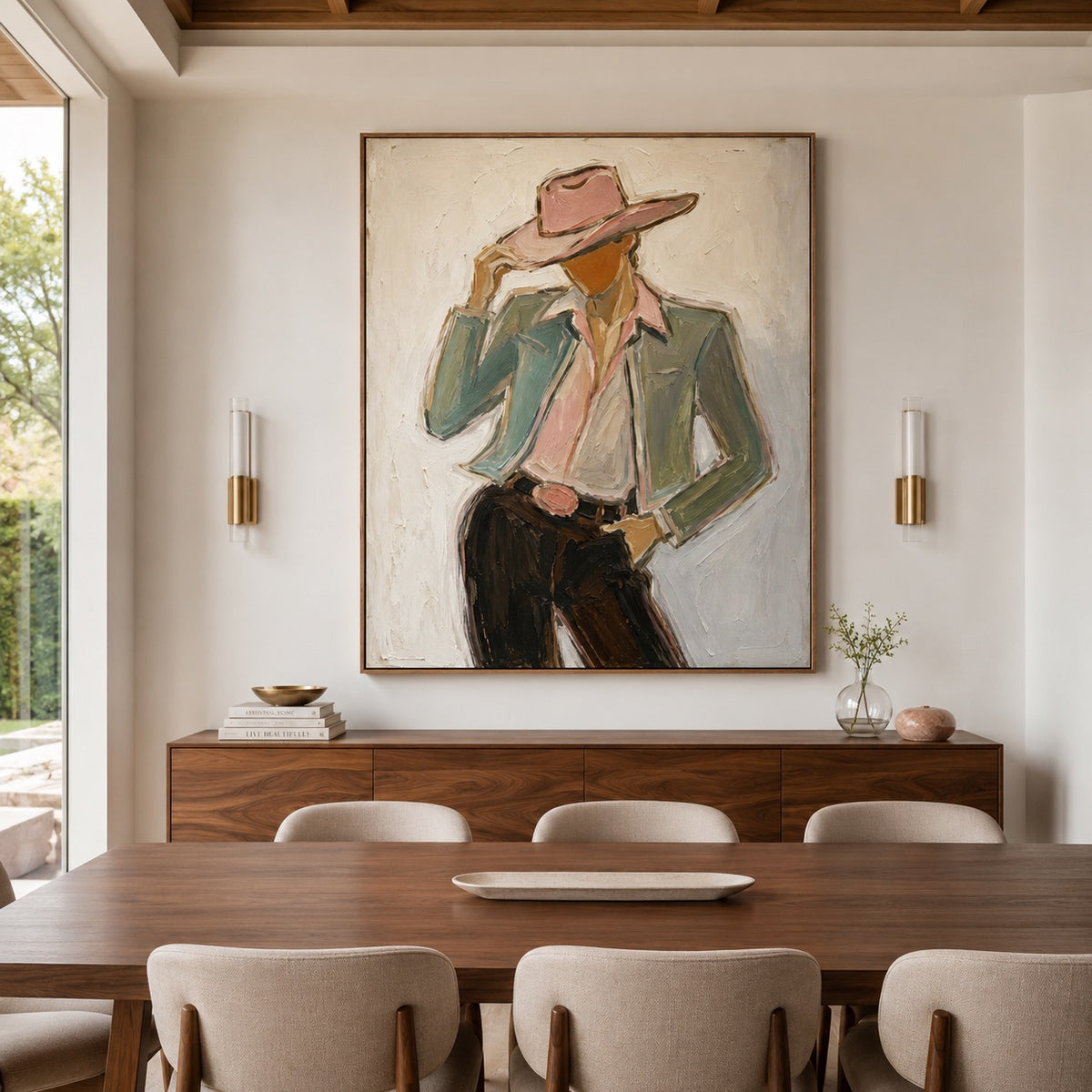 Dust Rose-Cowgirl Oil Painting