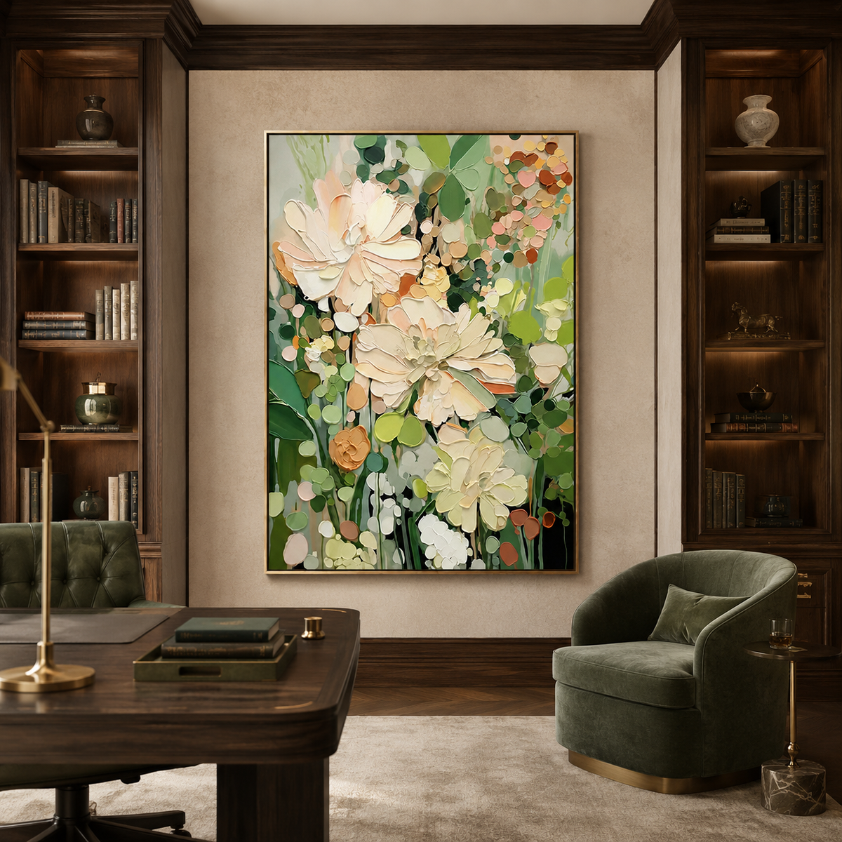 Garden Reverie-Pastel Botanical Flower Painting