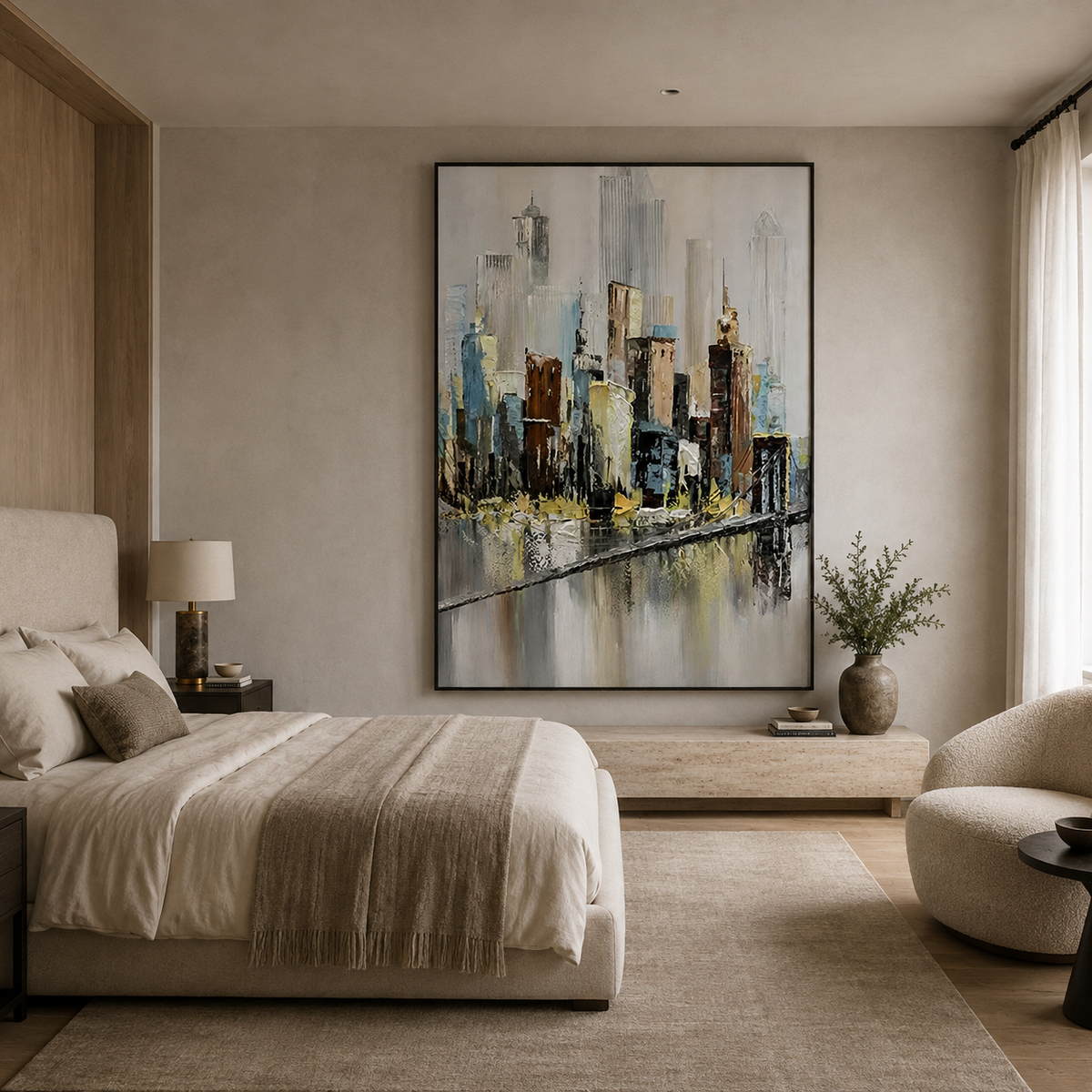 Metropolitan Passage-Urban Skyline Painting