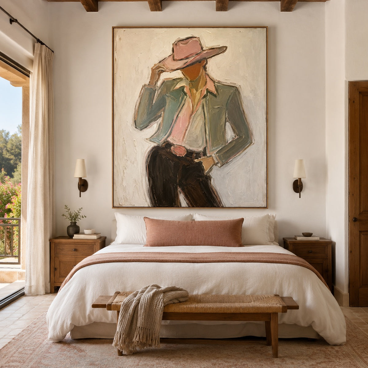 Dust Rose-Cowgirl Oil Painting