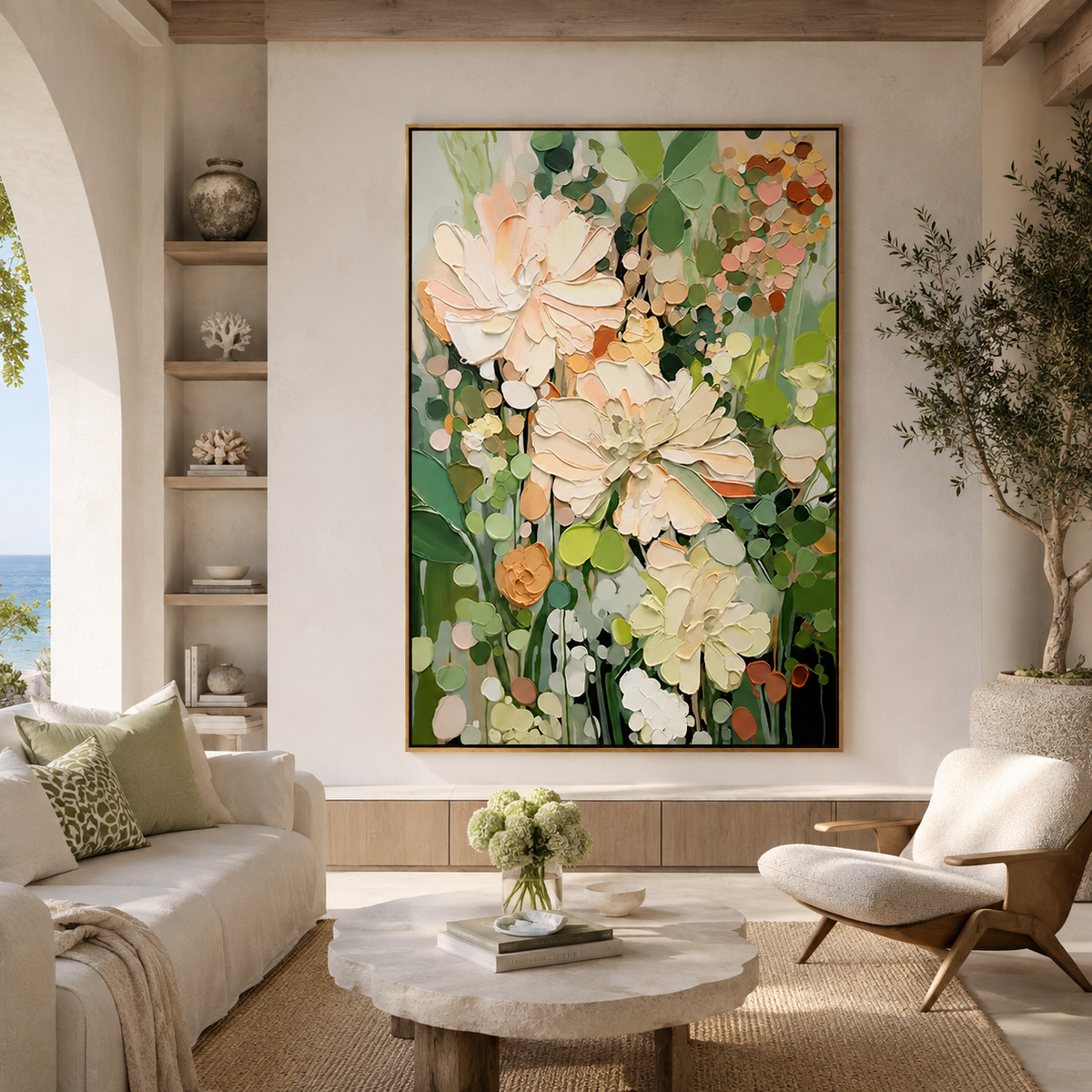 Garden Reverie-Pastel Botanical Flower Painting
