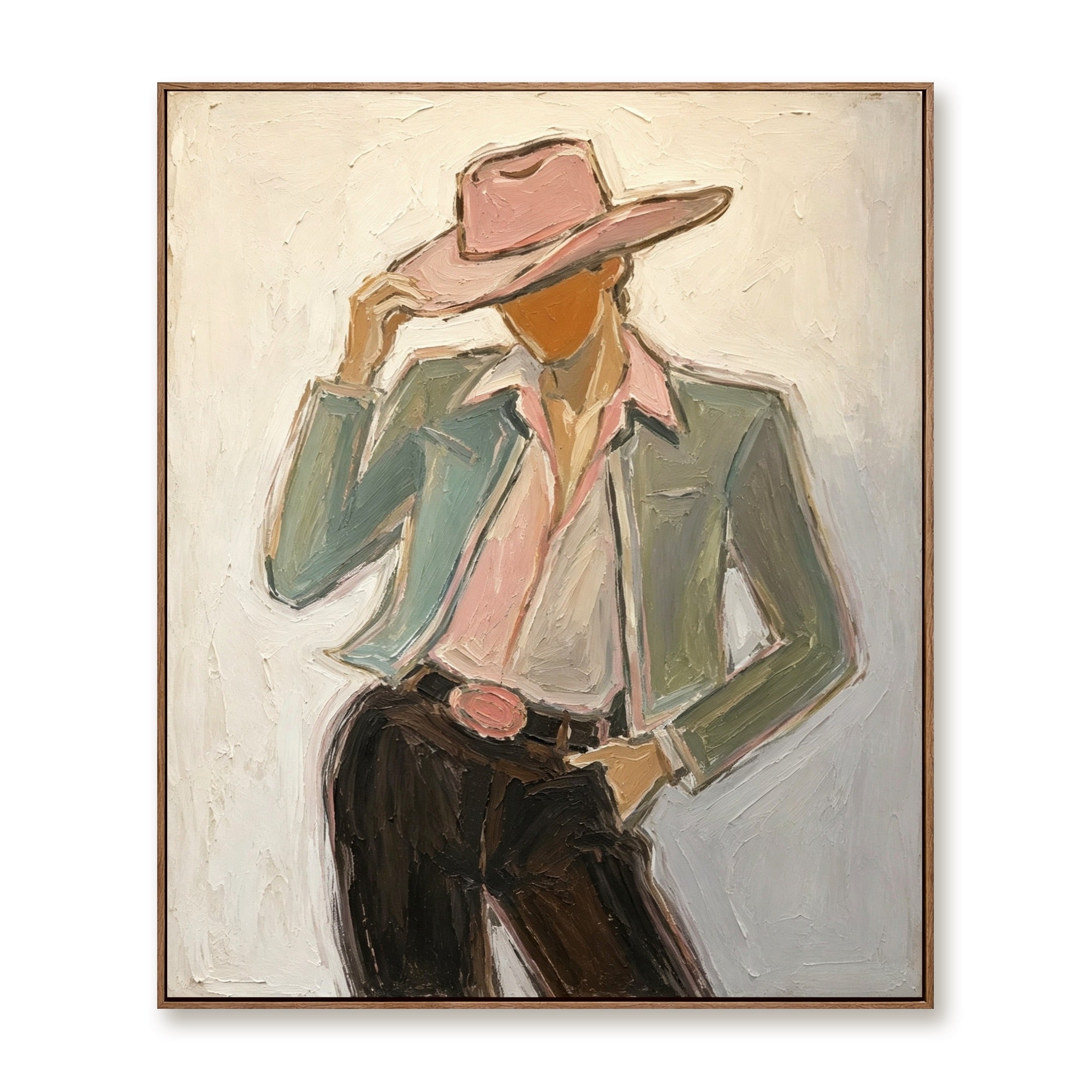 Dust Rose-Cowgirl Oil Painting