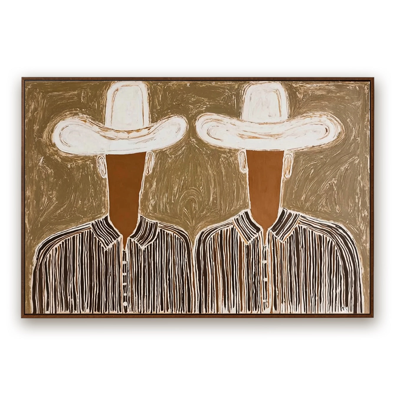 Twin Range-Cowboy Portrait Oil Painting