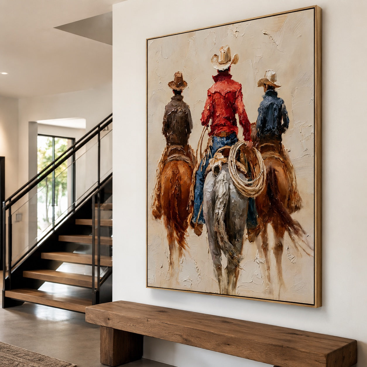 Trail Brothers-Three Cowboy Riders Oil Painting