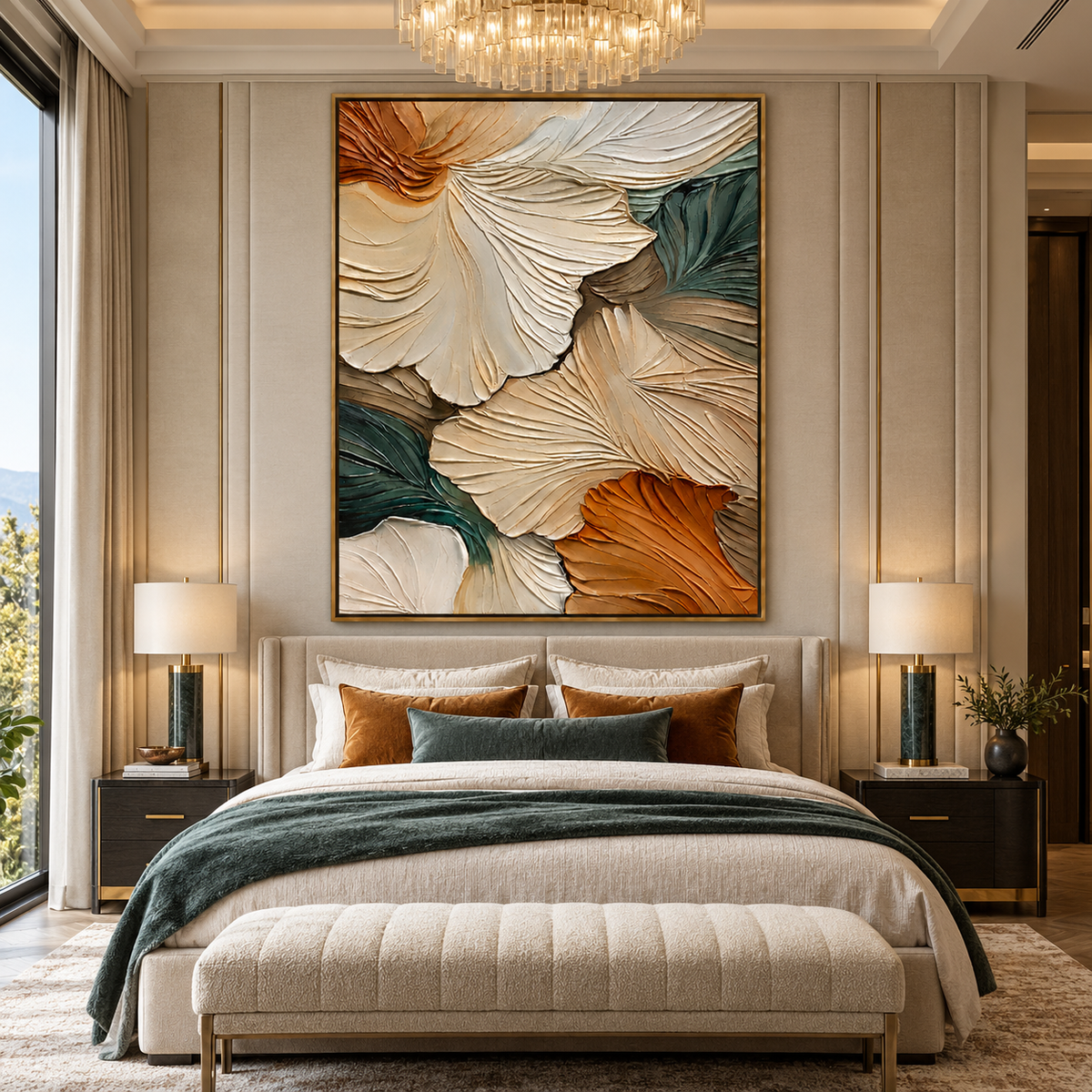 Ivory Bloom-Abstract Floral Painting