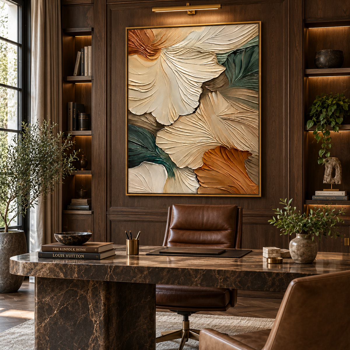 Ivory Bloom-Abstract Floral Painting
