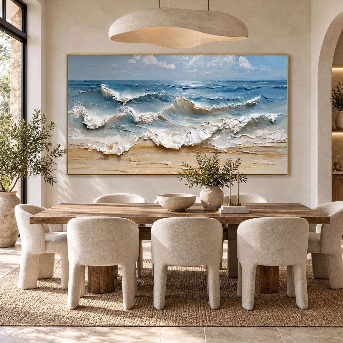 Ocean Wave Rhythm-Coastal Seascape Painting