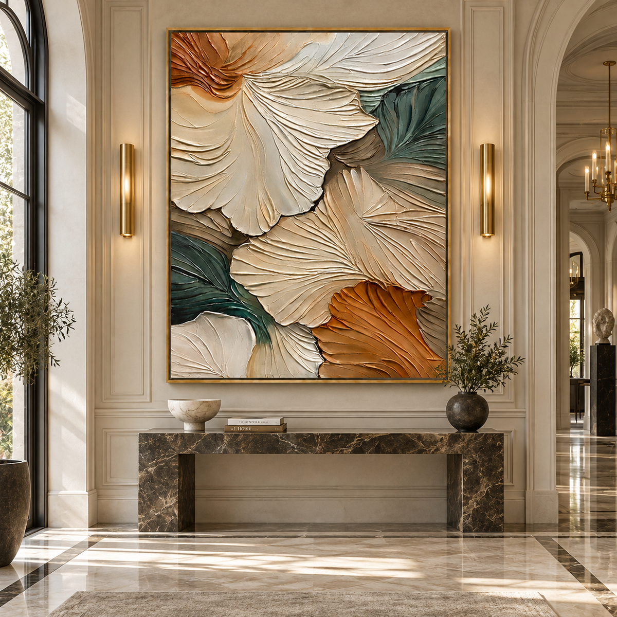 Ivory Bloom-Abstract Floral Painting