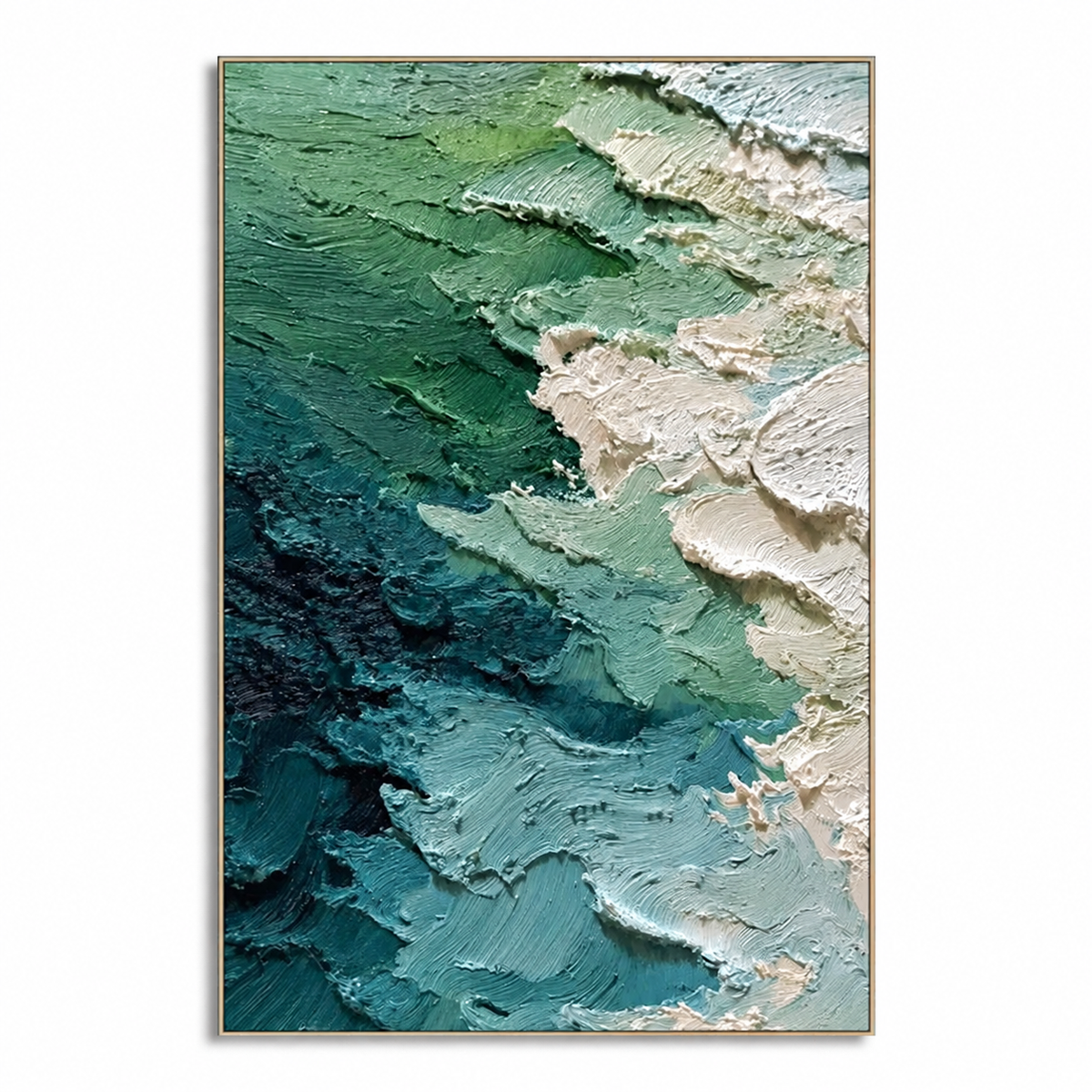 Ocean Depths-Textured Abstract Painting