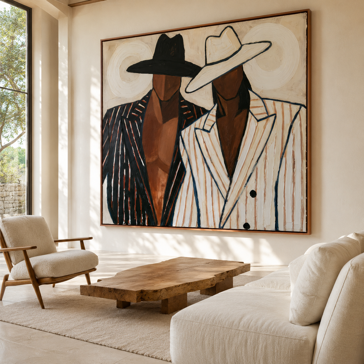 Modern Western Duo-Cowboy Fashion Painting