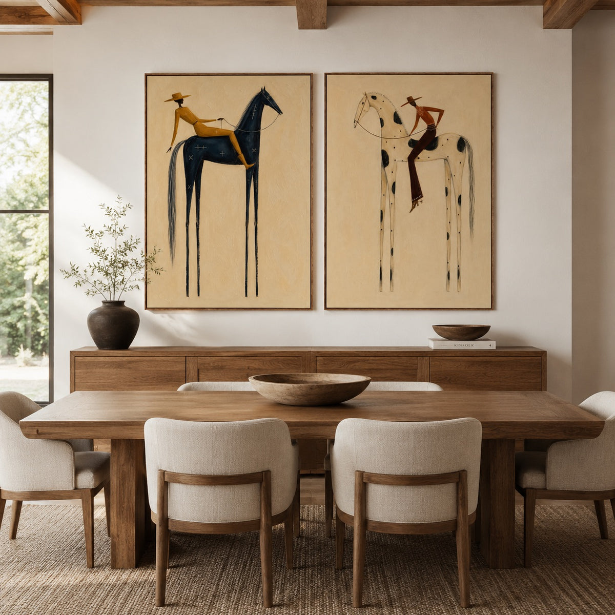 High Plains-Western Horse Oil Painting Set