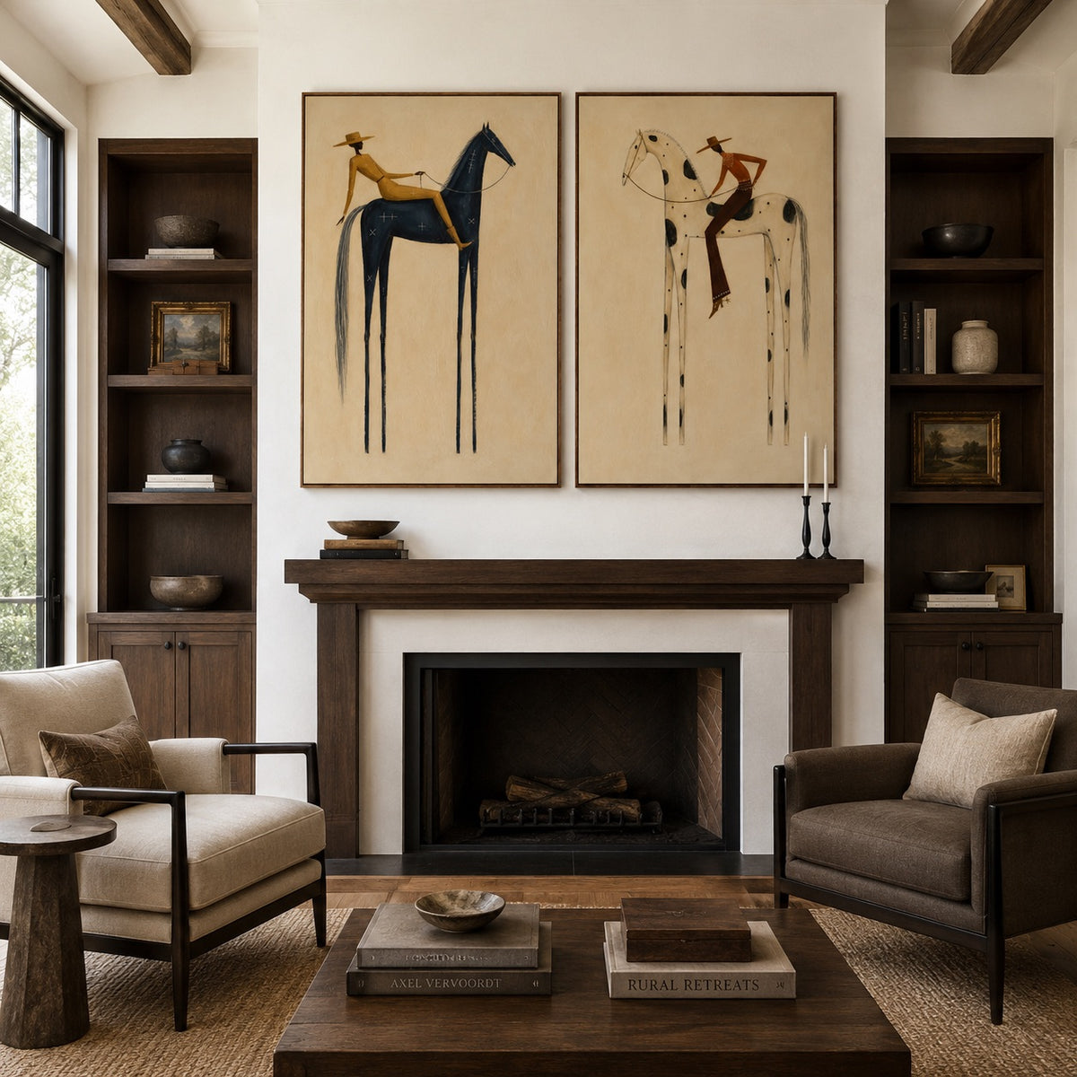 High Plains-Western Horse Oil Painting Set