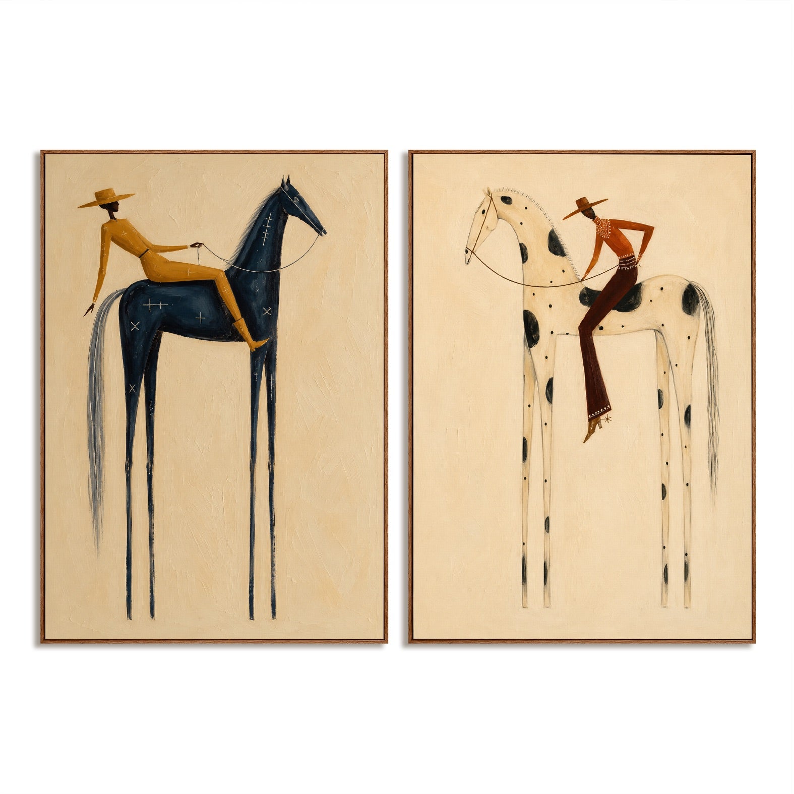 High Plains-Western Horse Oil Painting Set