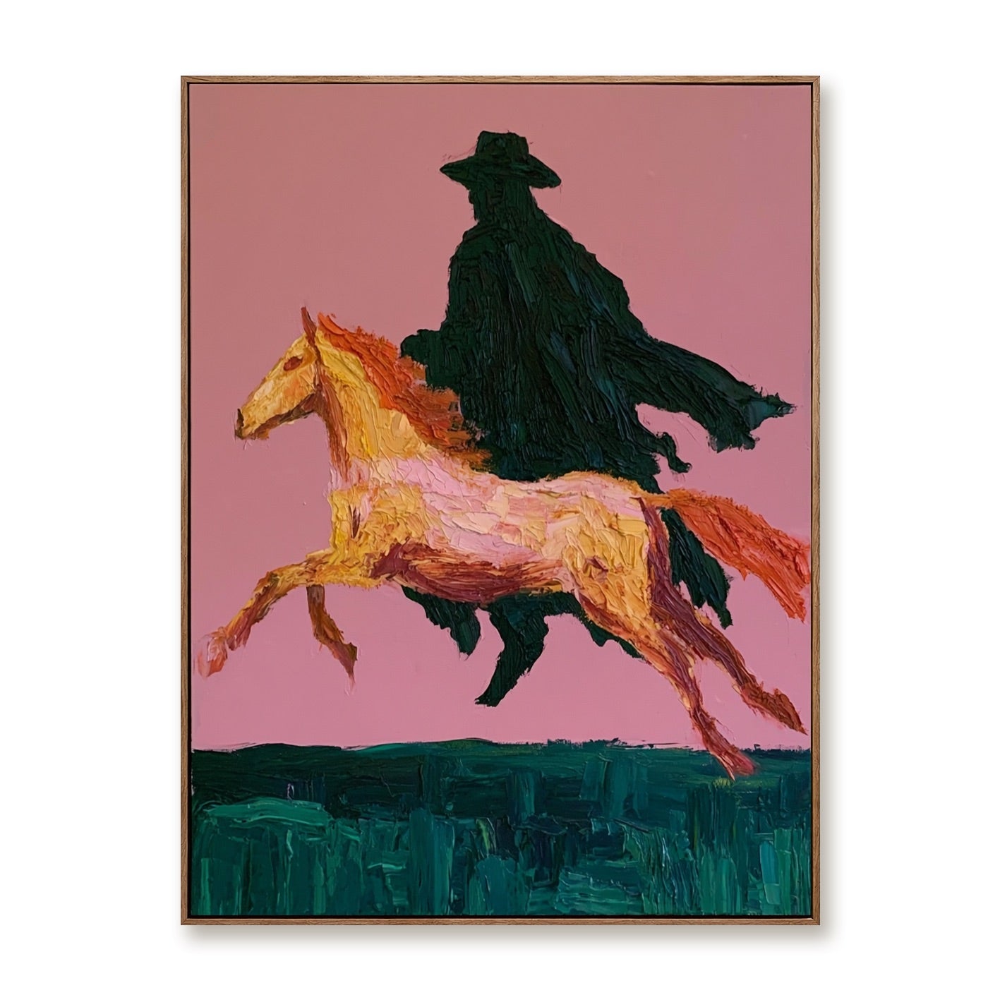 Rose Gallop-Shadow Cowboy Oil Painting