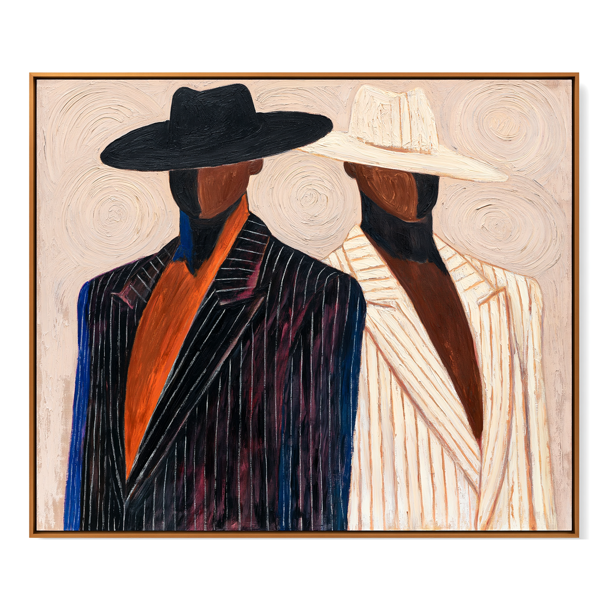 Western Elegance-Cowboy Duo Portrait Painting