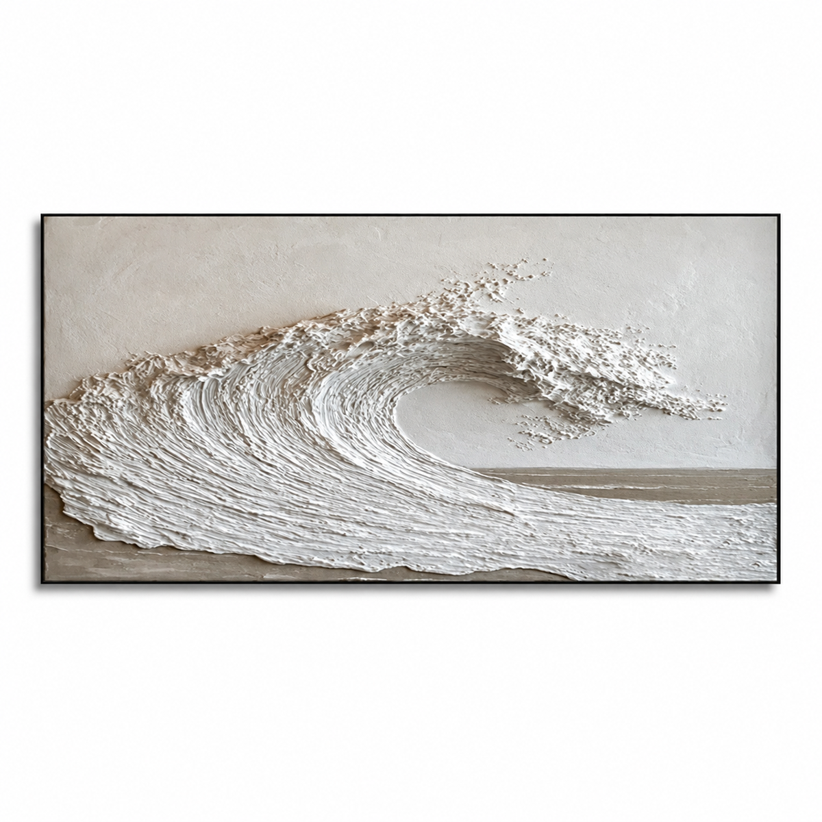 Ocean Wave Relief-Textured Abstract Painting