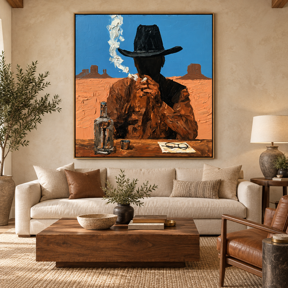 Desert Outlaw-Cowboy Western Painting