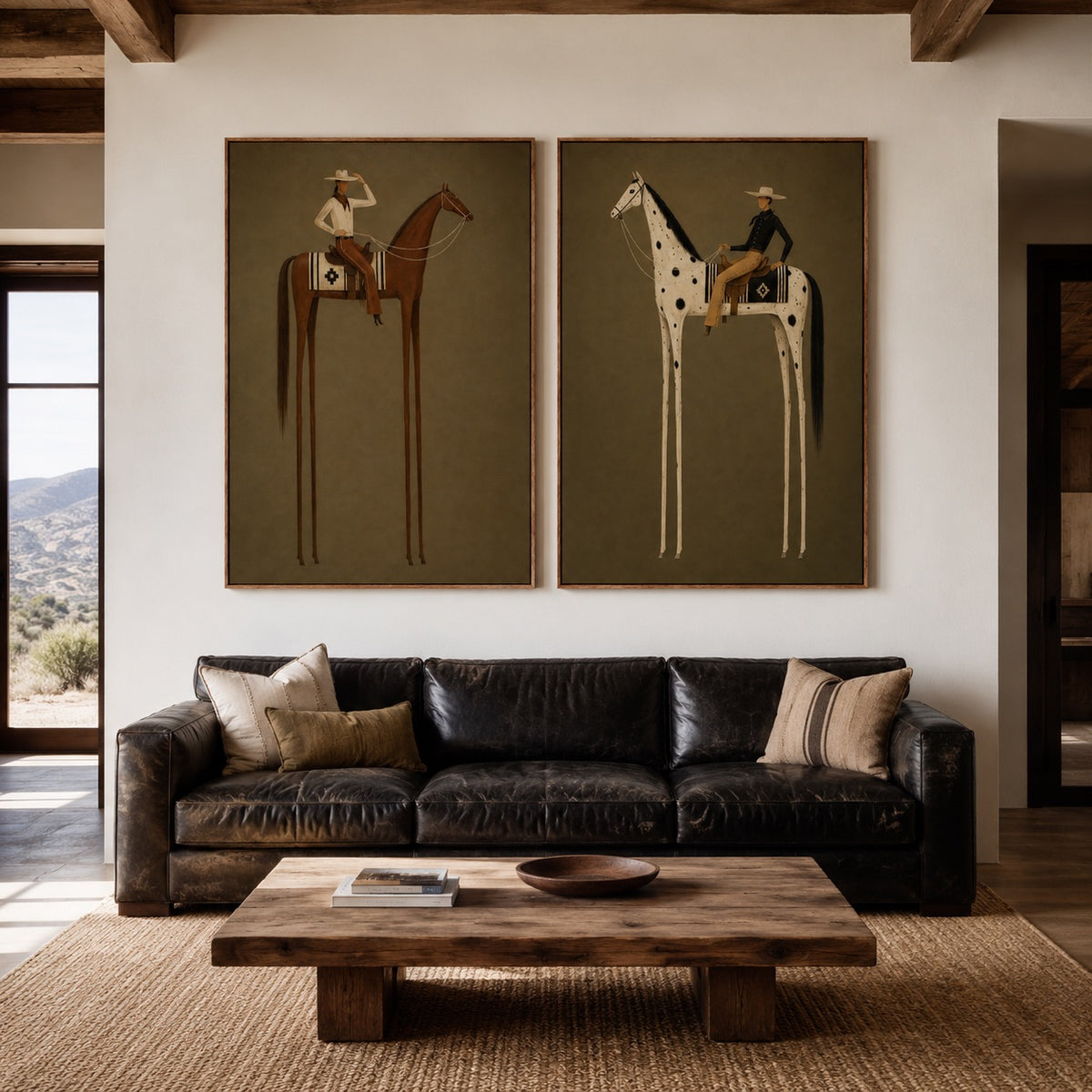 Prairie Pair-Western Rider Oil Painting Set