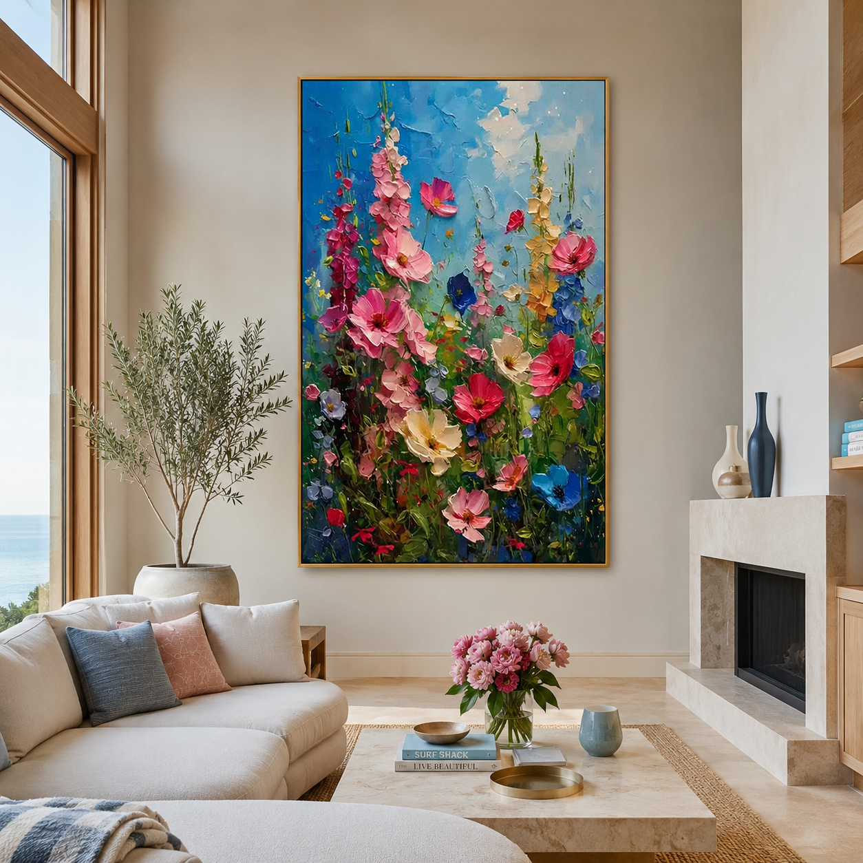 Summer Bloom-Colorful Wildflower Painting