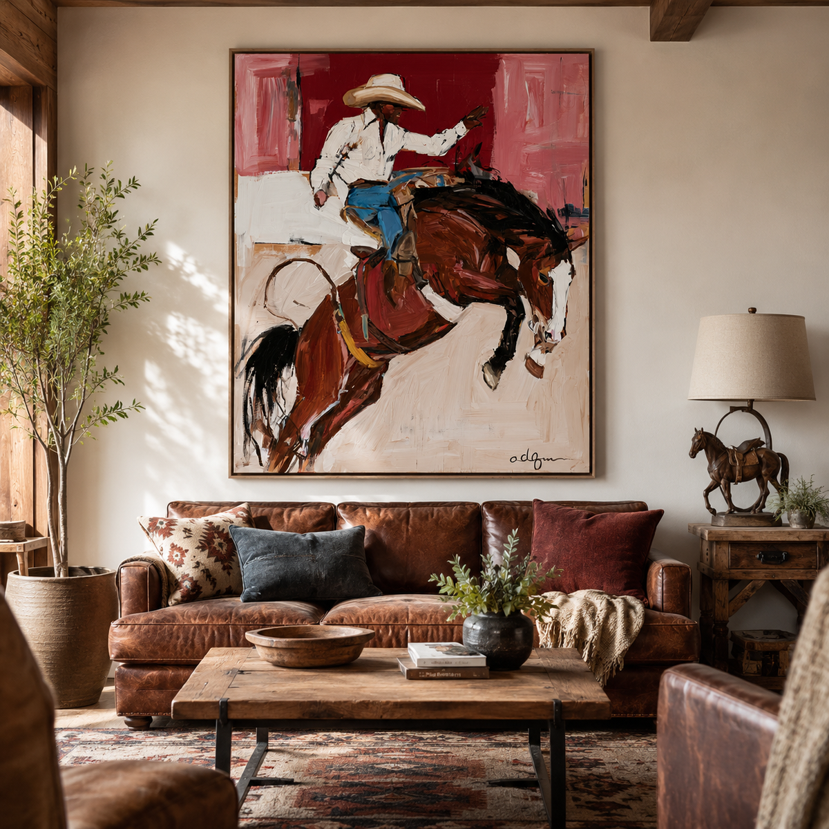 Rider's Spirit-Western Horse Painting