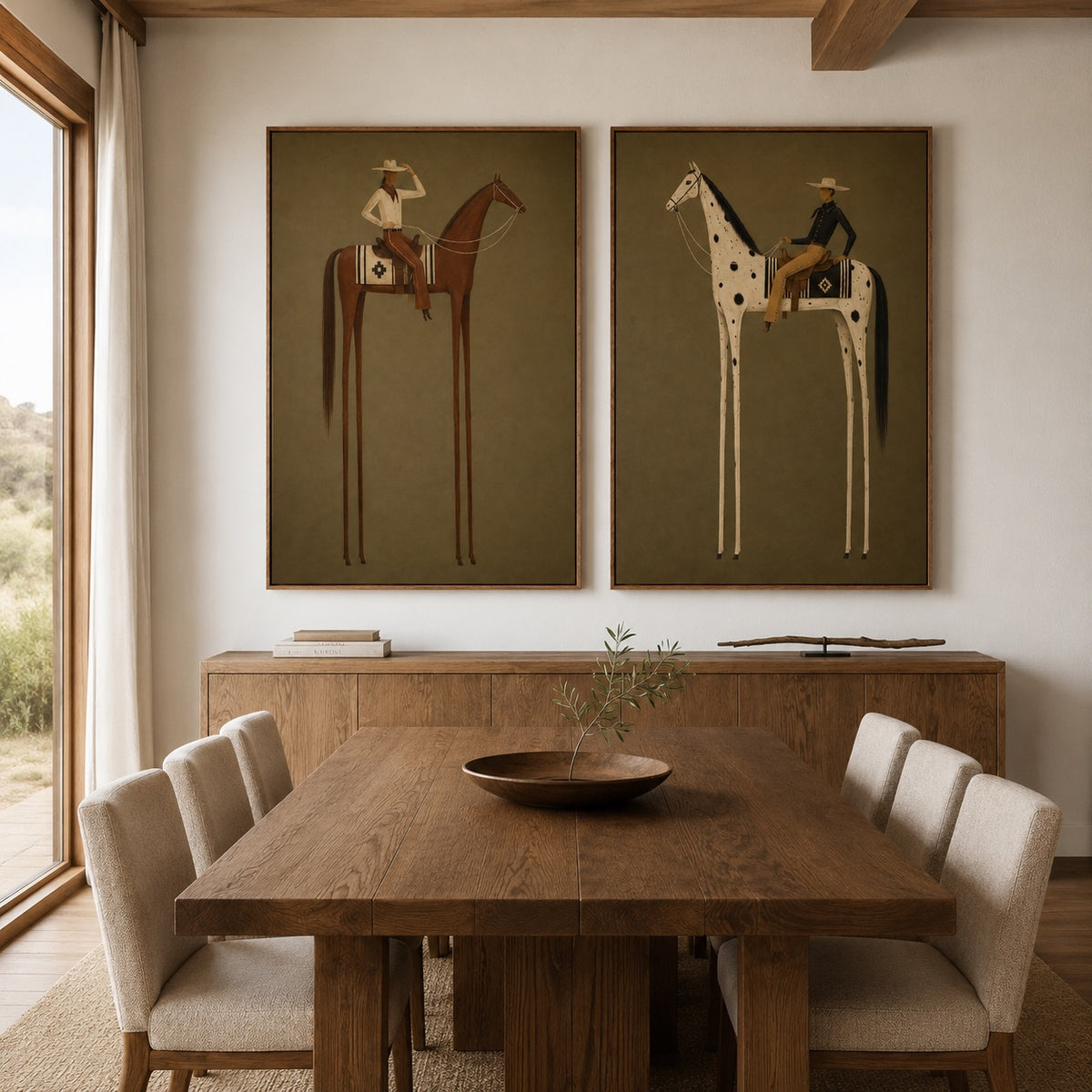 Prairie Pair-Western Rider Oil Painting Set