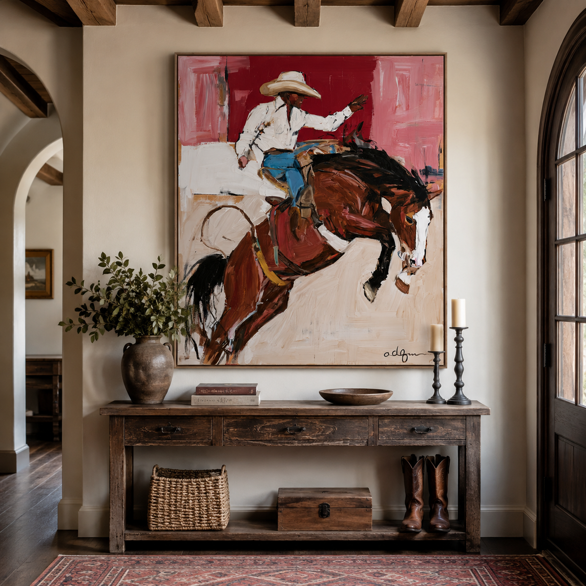 Rider's Spirit-Western Horse Painting