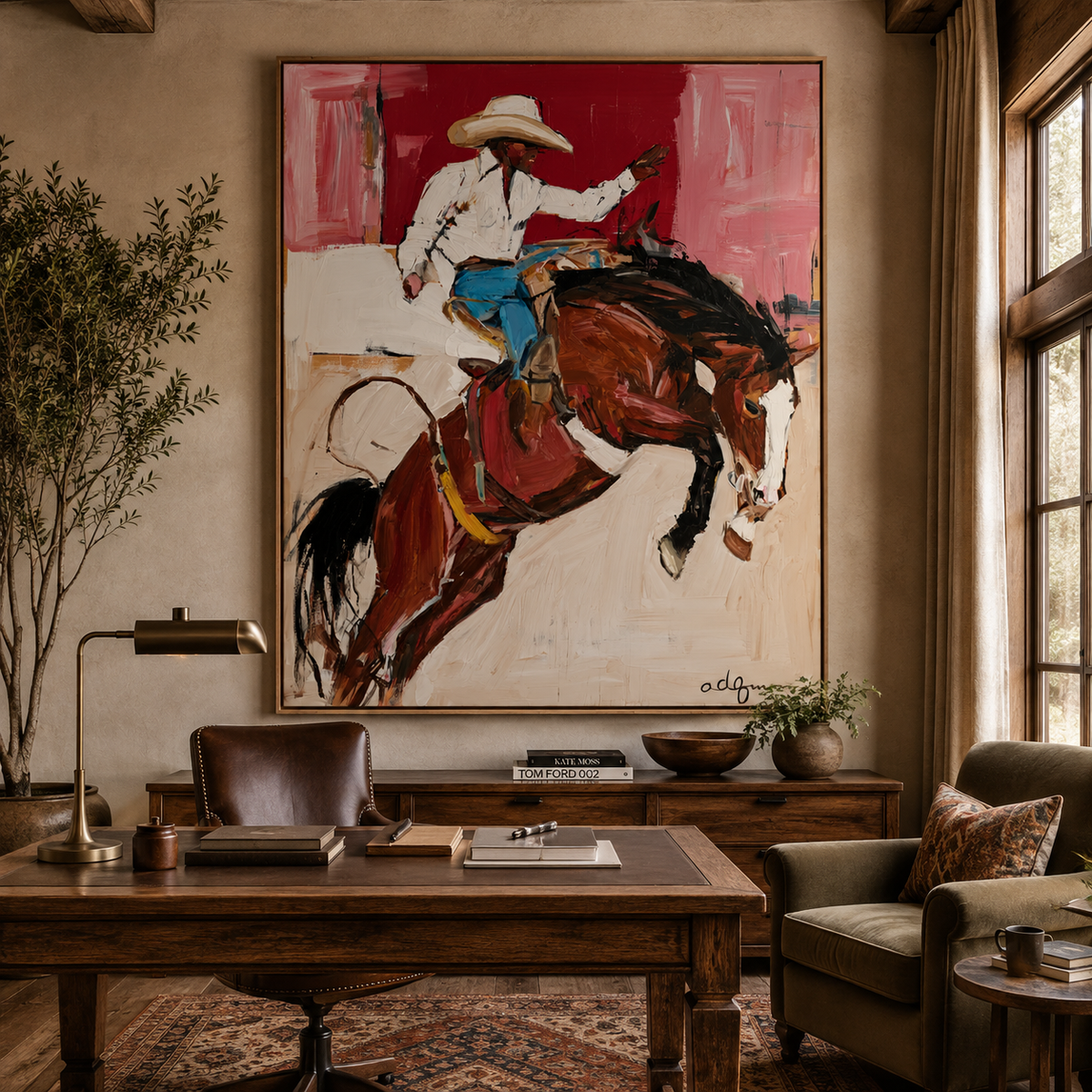 Rider's Spirit-Western Horse Painting
